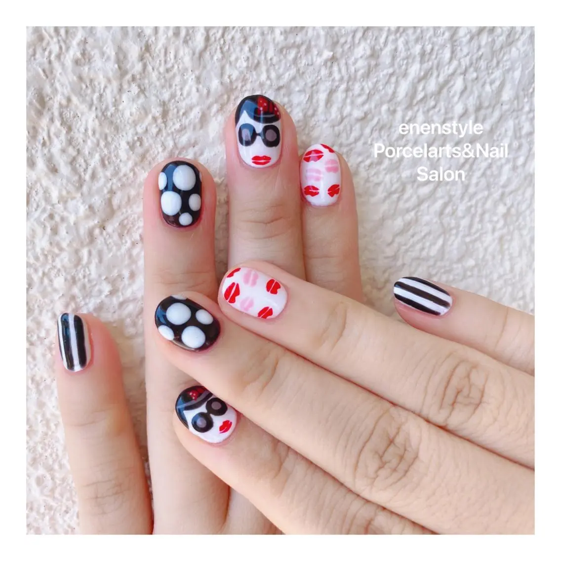 ミディアム ネイル ハンドネイル 🐾enen style 🐾のネイルデザイン