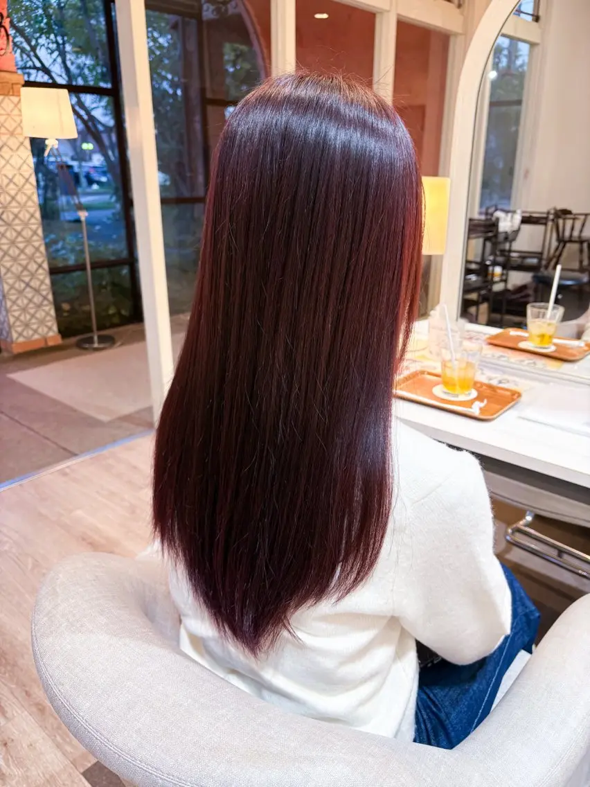 ミディアム カット ヘアカラー トリートメント 石平 暖のヘアスタイル