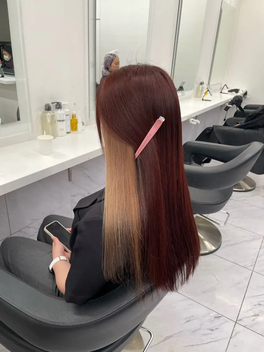 ロング カラー ヘアアレンジ ヘアカラー トリートメント ヘアセット 💗横浜美容室 💗HARUNAのヘアスタイル