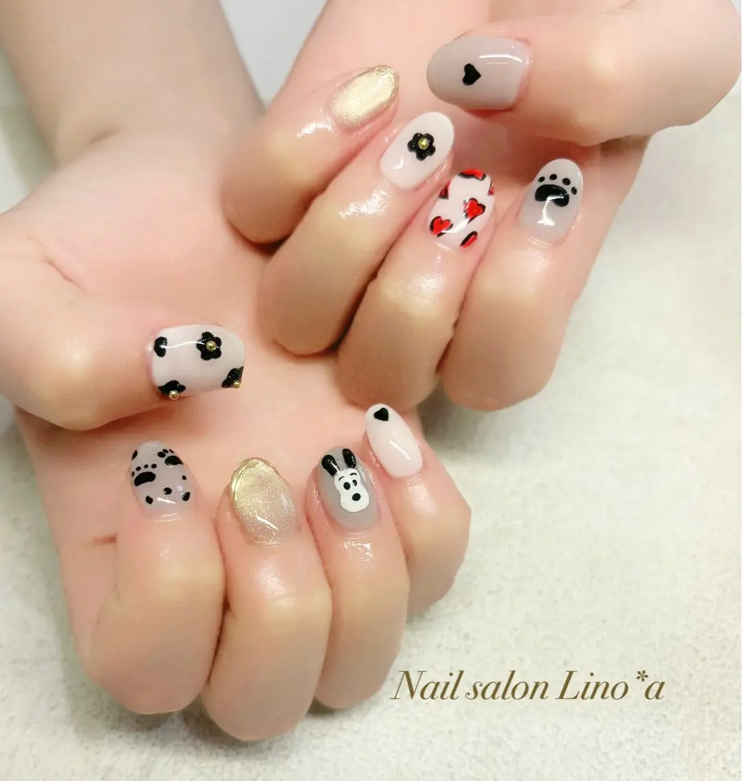 ネイル 持ち込み ハンドネイル Nail salon Lino*aのネイルデザイン