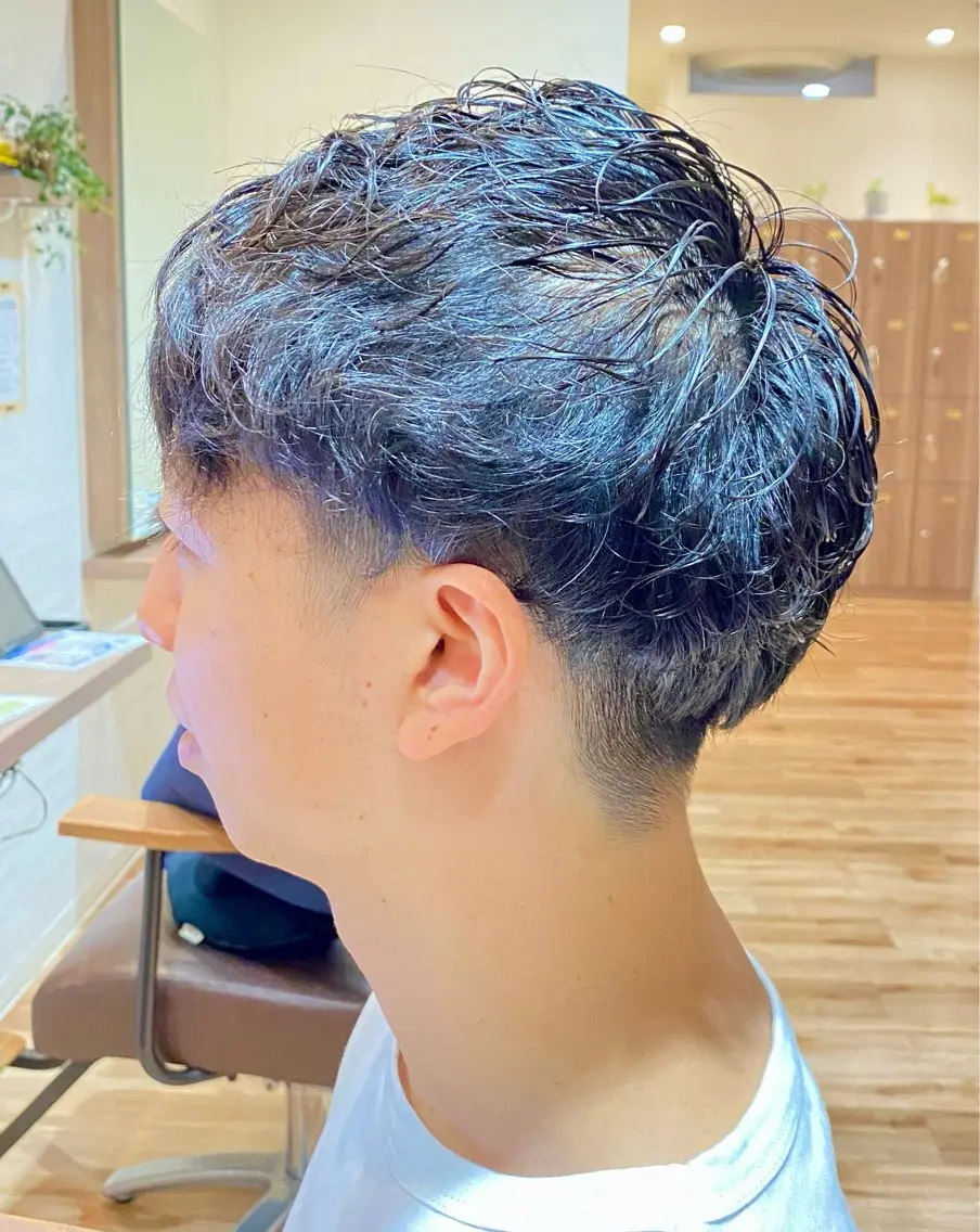 パーマ メンズ カット パーマ イシカワ ユウタのヘアスタイル