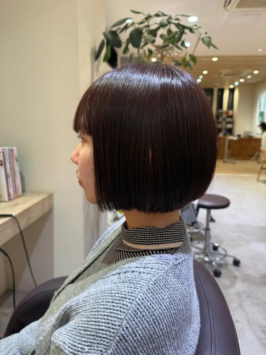 ショート 大山杏奈/ショート ボブ/カットモデルのヘアスタイル