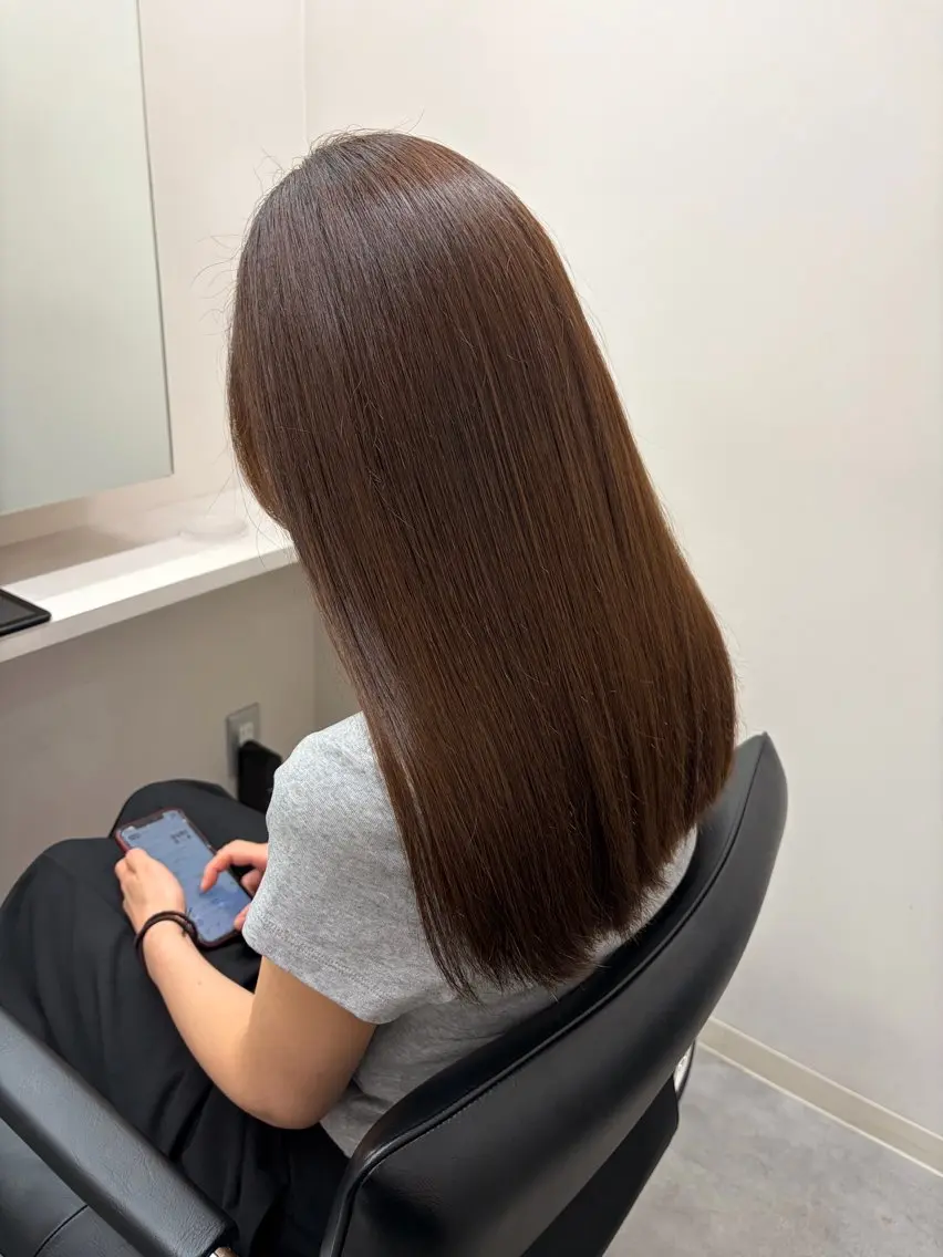 ロング 髪質改善 トリートメント ヘアカラー トリートメント 髪質改善/縮毛矯正/ 艶カラー/登貴のヘアスタイル