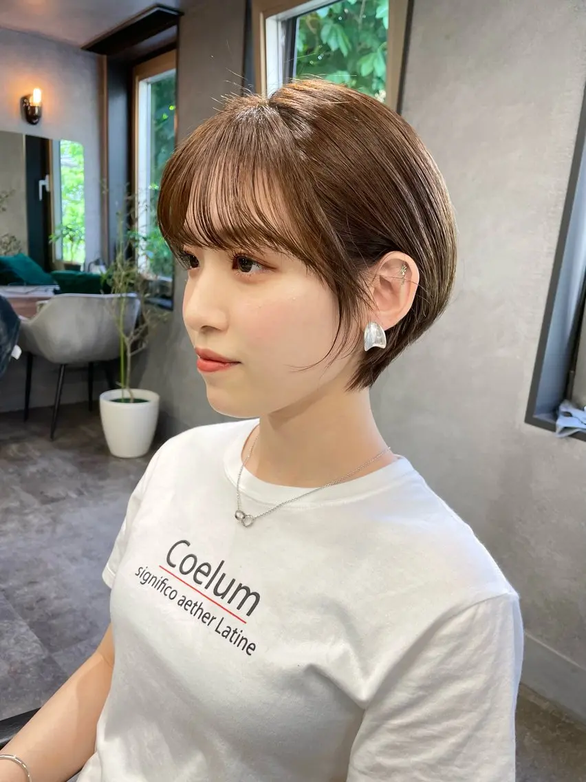 ショート ショートボブ ボブ ショートヘア カット ヘアカラー トリートメント 岡田 大樹のヘアスタイル