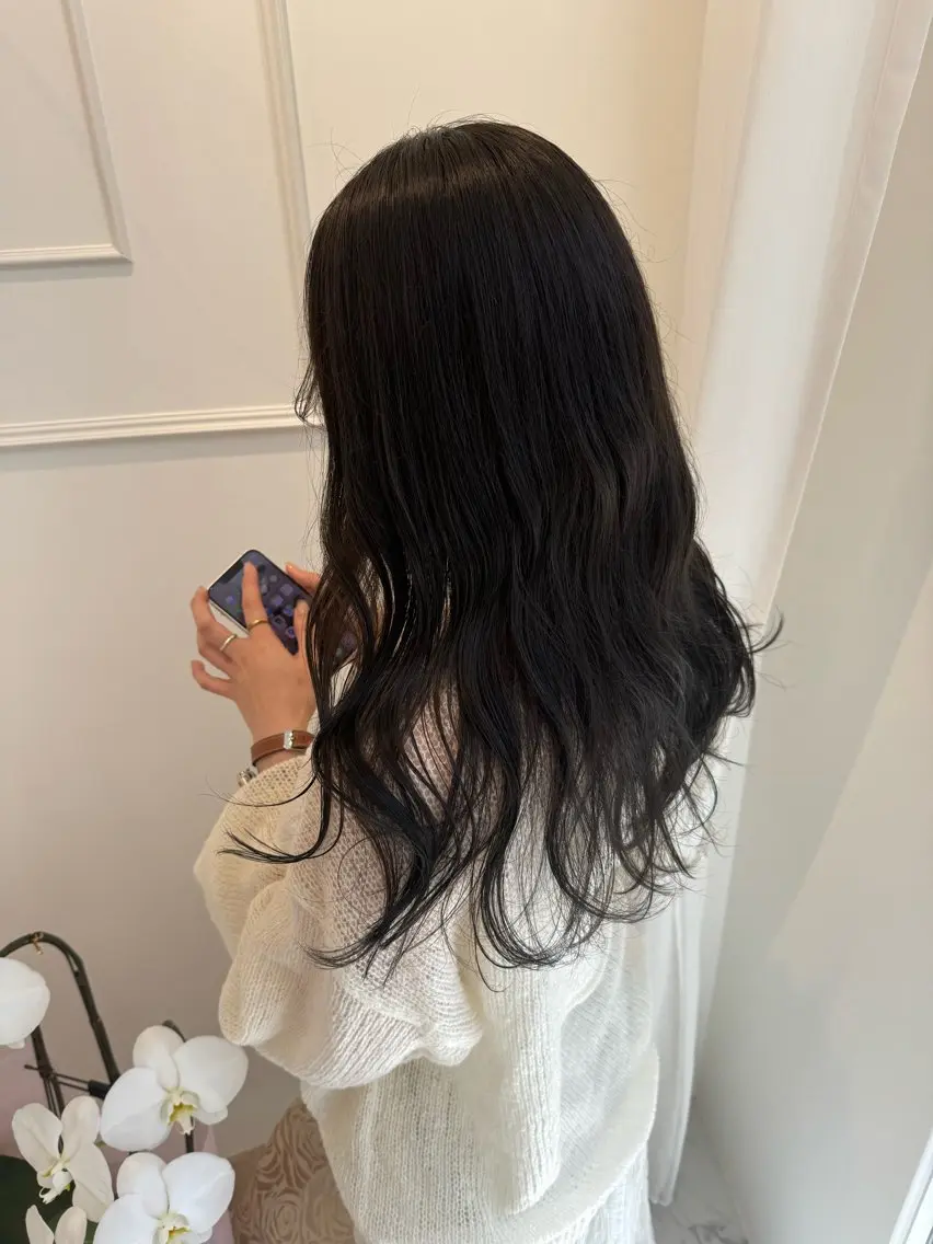 ロング カラー ヘアカラー トリートメント ParveMix🍀 藤原愛未のヘアスタイル