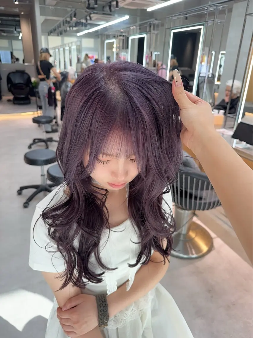 ロング カラー ヘアアレンジ ヘアカラー トリートメント ARIA💎縮毛矯正 ブリーチ💎複雑履歴のヘアスタイル