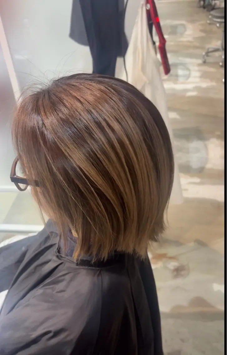ミディアム カラー め いのヘアスタイル