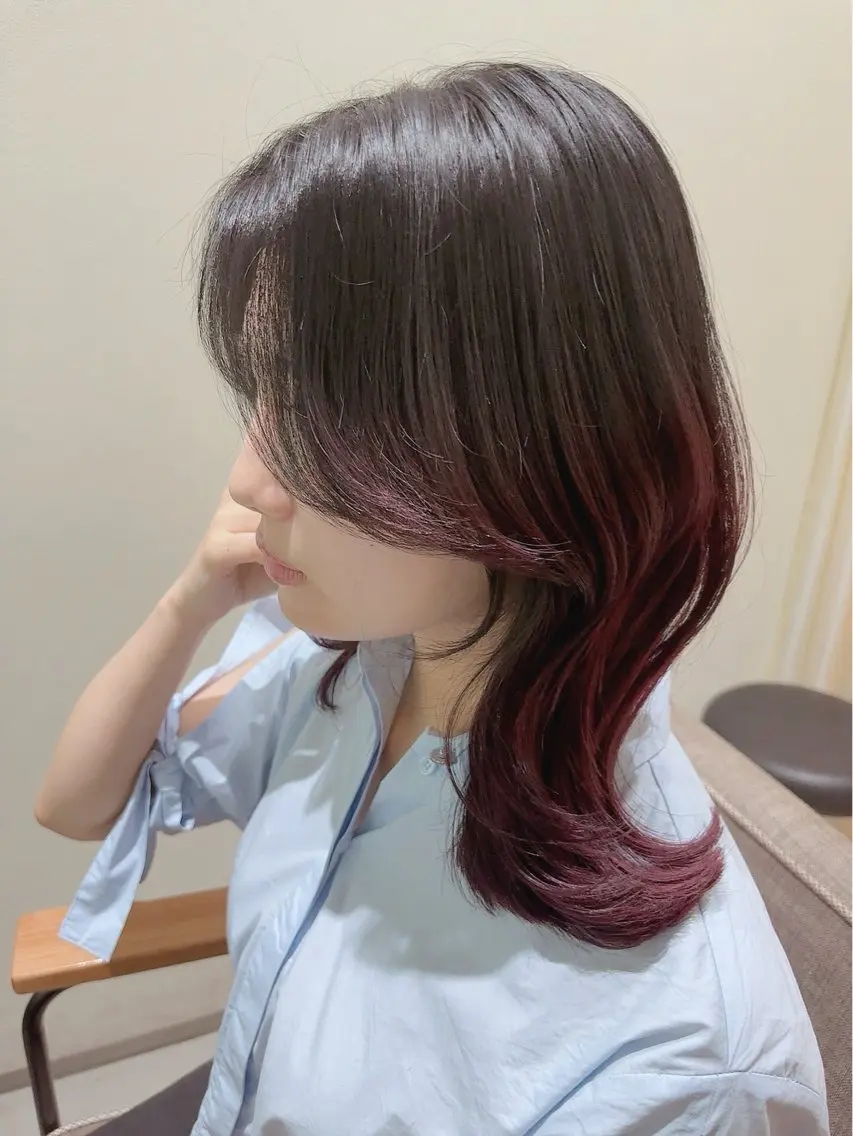 ミディアム 顔周りカット カット トリートメント 🇰🇷レイヤー 💐Seinaのヘアスタイル