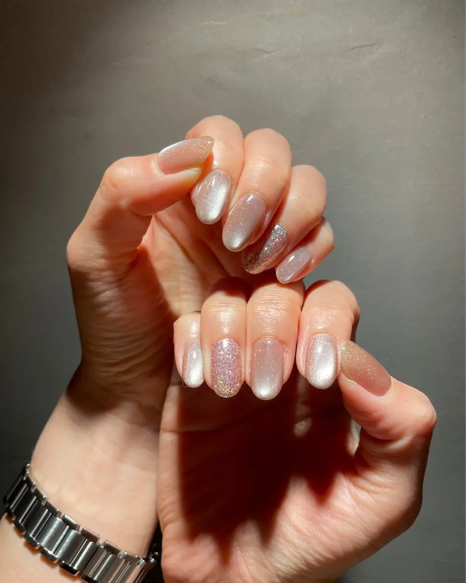 ネイル Rika🌼 シンプル•マグネットのネイルデザイン