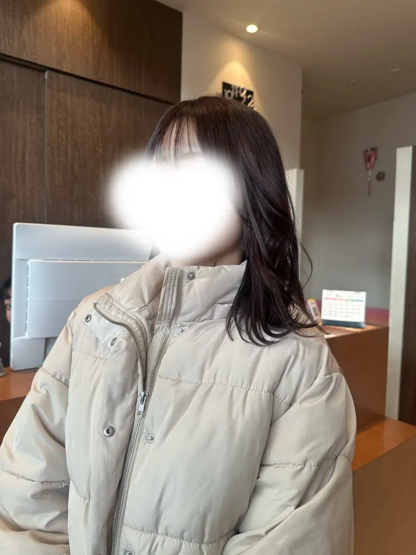 ミディアム カラー ブリーチ ブラウンカラー ラベンダーカラー ラベンダーブラウン カット ヘアカラー natsumi🍀艶 カラー/美髪縮毛のマツエク・マツパデザイン