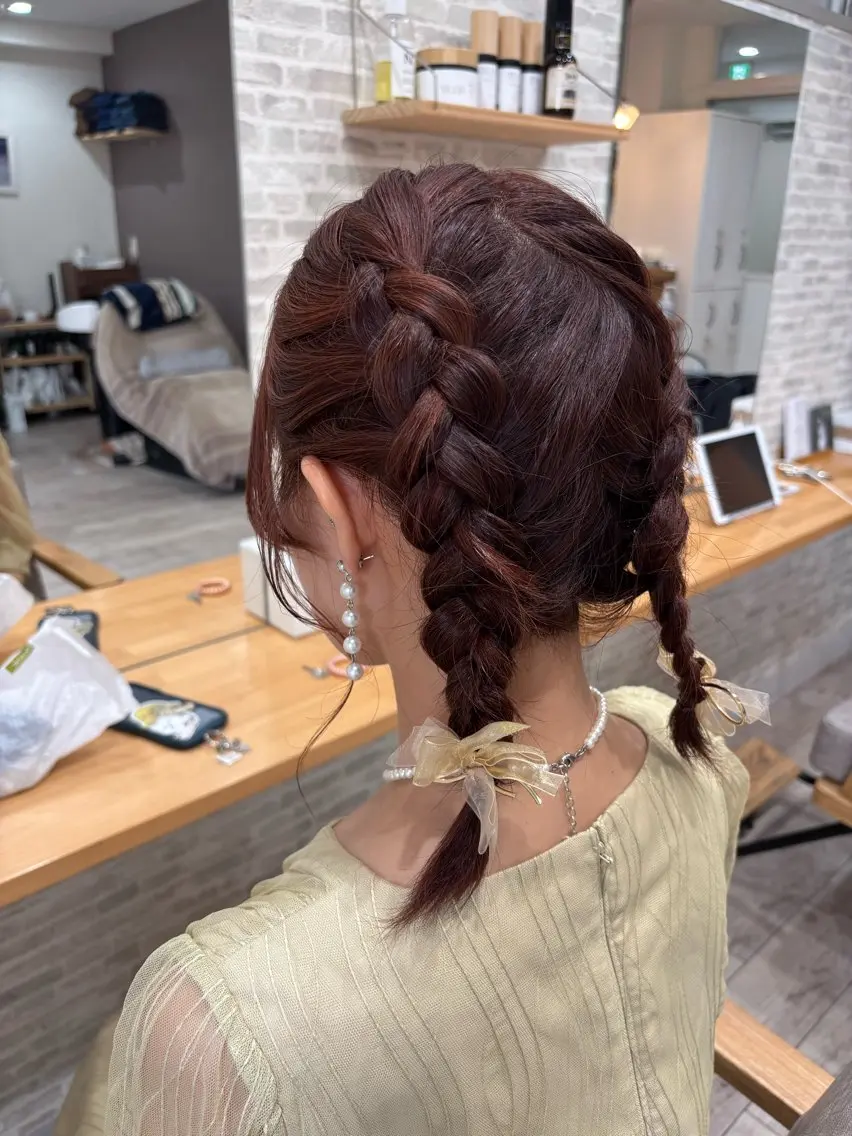 セミロング ヘアアレンジ 結婚式・ブライダル ヘアセット Gypsoly ☺︎ゆきのその他イメージ