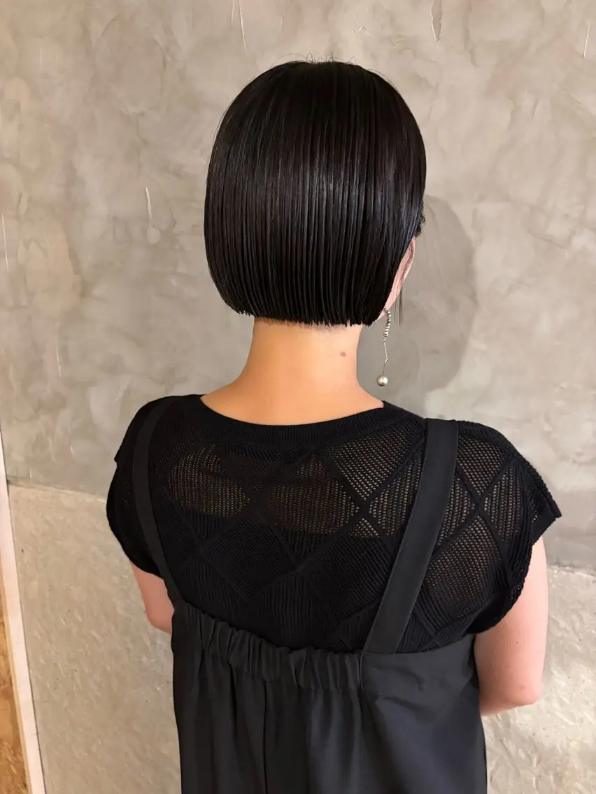 ショート パーマ カット 縮毛矯正 トリートメント 落合 妙佳のヘアスタイル