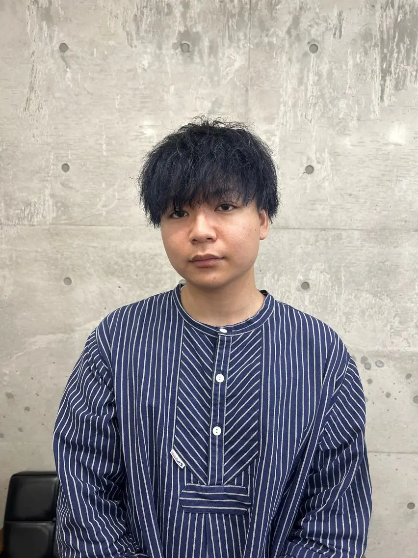 ショート カラー パーマ ブリーチ ブルーカラー ブルーラベンダー ラベンダーカラー Yui/ショート /シャドウパーマのヘアスタイル