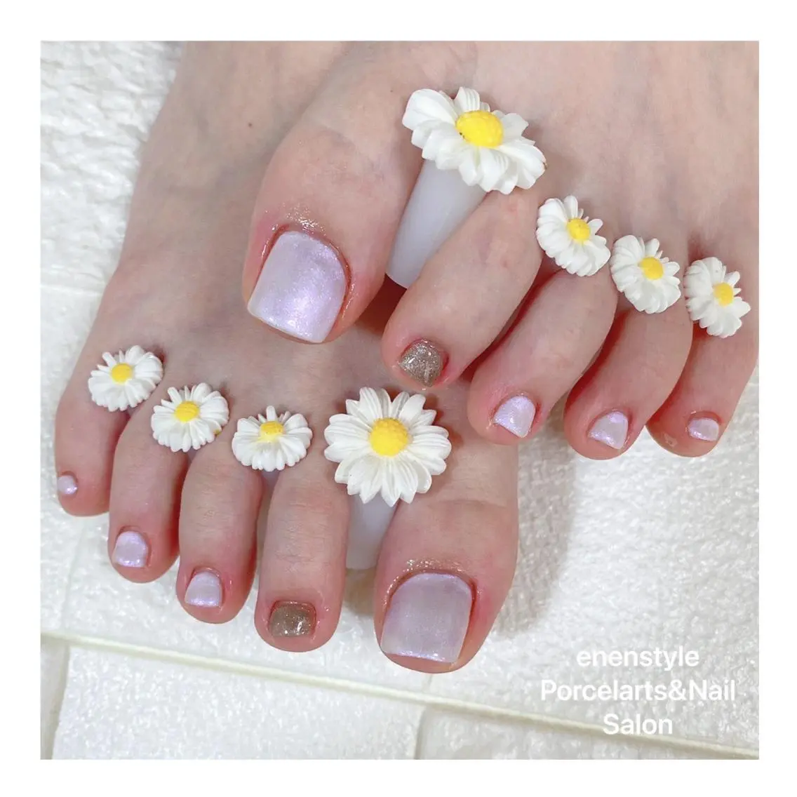 ショート ネイル ハンドネイル フットネイル 🐾enen style 🐾のネイルデザイン