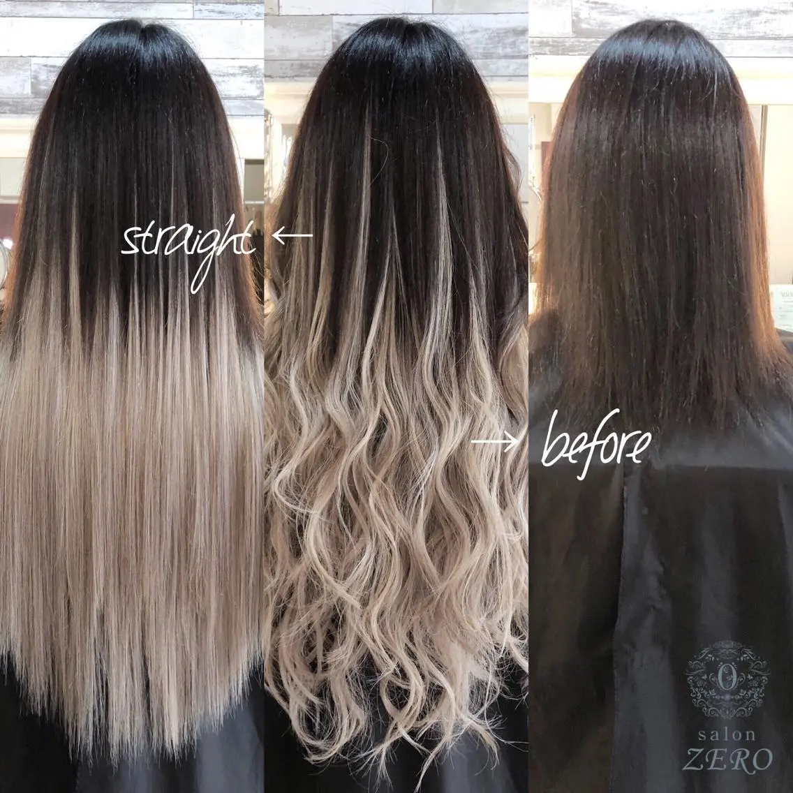 ロング カラー ヘアアレンジ グラデーションカラー エクステ Hair Make Salon ZEROのヘアスタイル