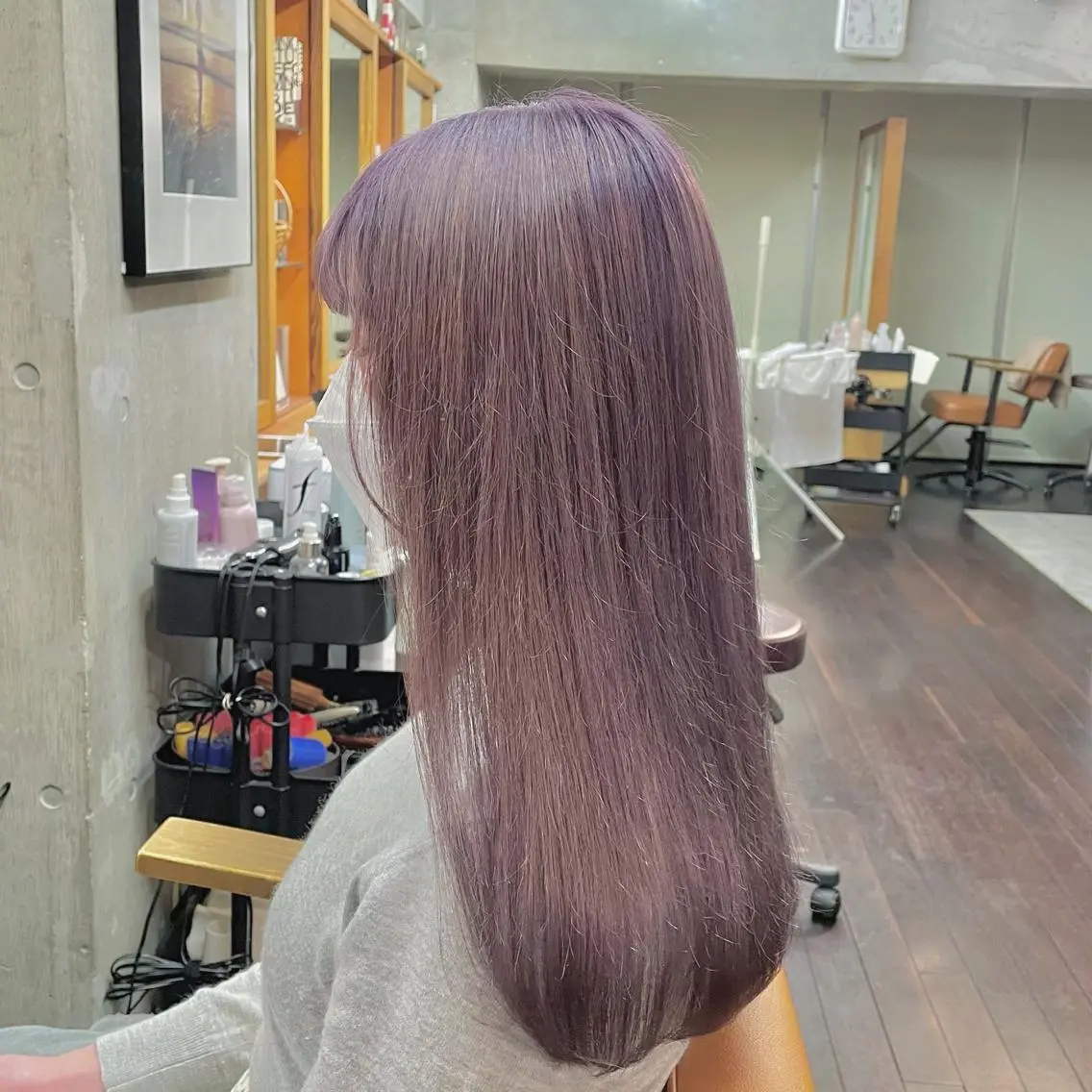カラー グレージュ ラベンダーカラー ラベンダーグレージュ ラベンダーグレー 🫧BUBBLES 新所沢　かとうゆきのヘアスタイル