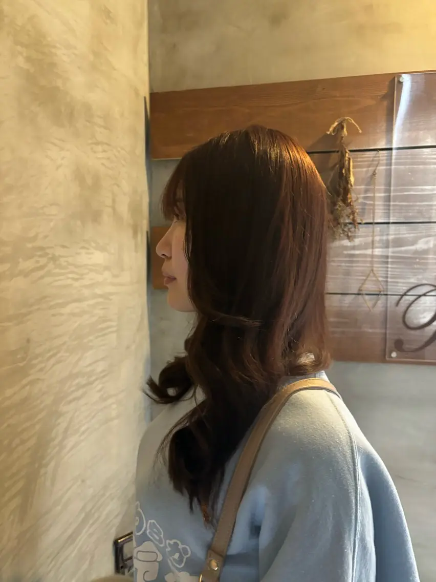 セミロング くびれヘア 韓国風ヘア メンズ/ヘアセット/ 顔周りレイヤー/💶のヘアスタイル