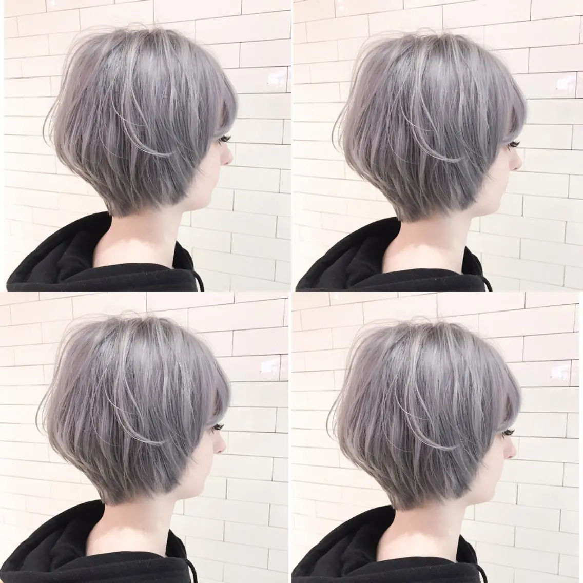 ショート カラー ハイトーンカラー シルバー ホワイトシルバー ショートヘア 🧡ショートの達人 🧡SHOのヘアスタイル