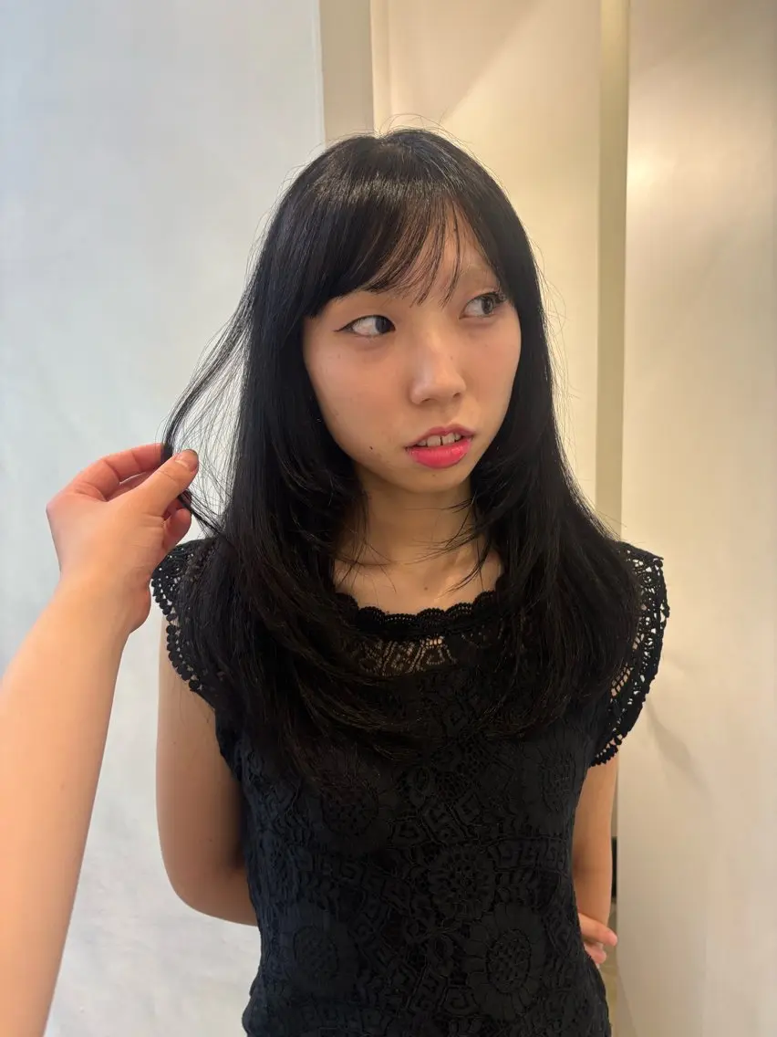 セミロング カラー ヘアカラー 可愛いstyling おしえます♡🌸冬桜のヘアスタイル