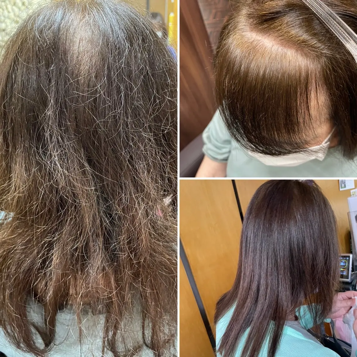 セミロング 縮毛矯正 katae sayoriのヘアスタイル