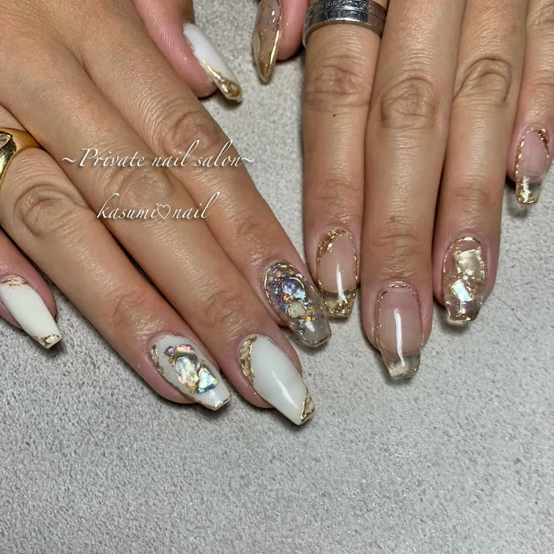ネイル ラメ(グリッター) ミラーネイル ニュアンスネイル 冬ネイル KASUMI♡ Nailのネイルデザイン