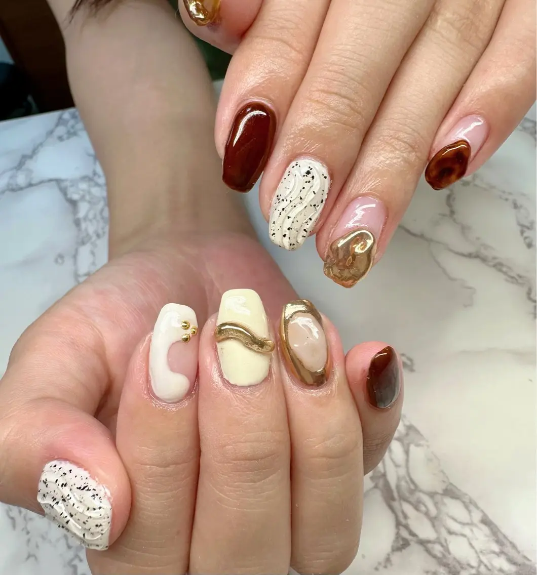 ネイル ハート キラキラネイル ラメ(グリッター) マグネットネイル ミラーネイル Mai’s nailのネイルデザイン