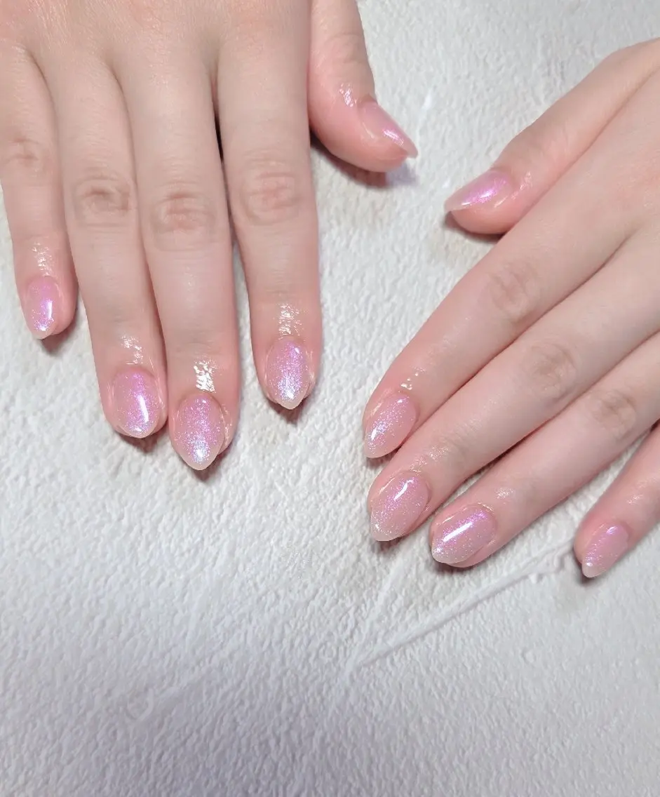 ネイル キラキラネイル ミラーネイル オフィスネイル ワンカラーネイル 赤色 ハンドネイル flure de neige yukiのネイルデザイン