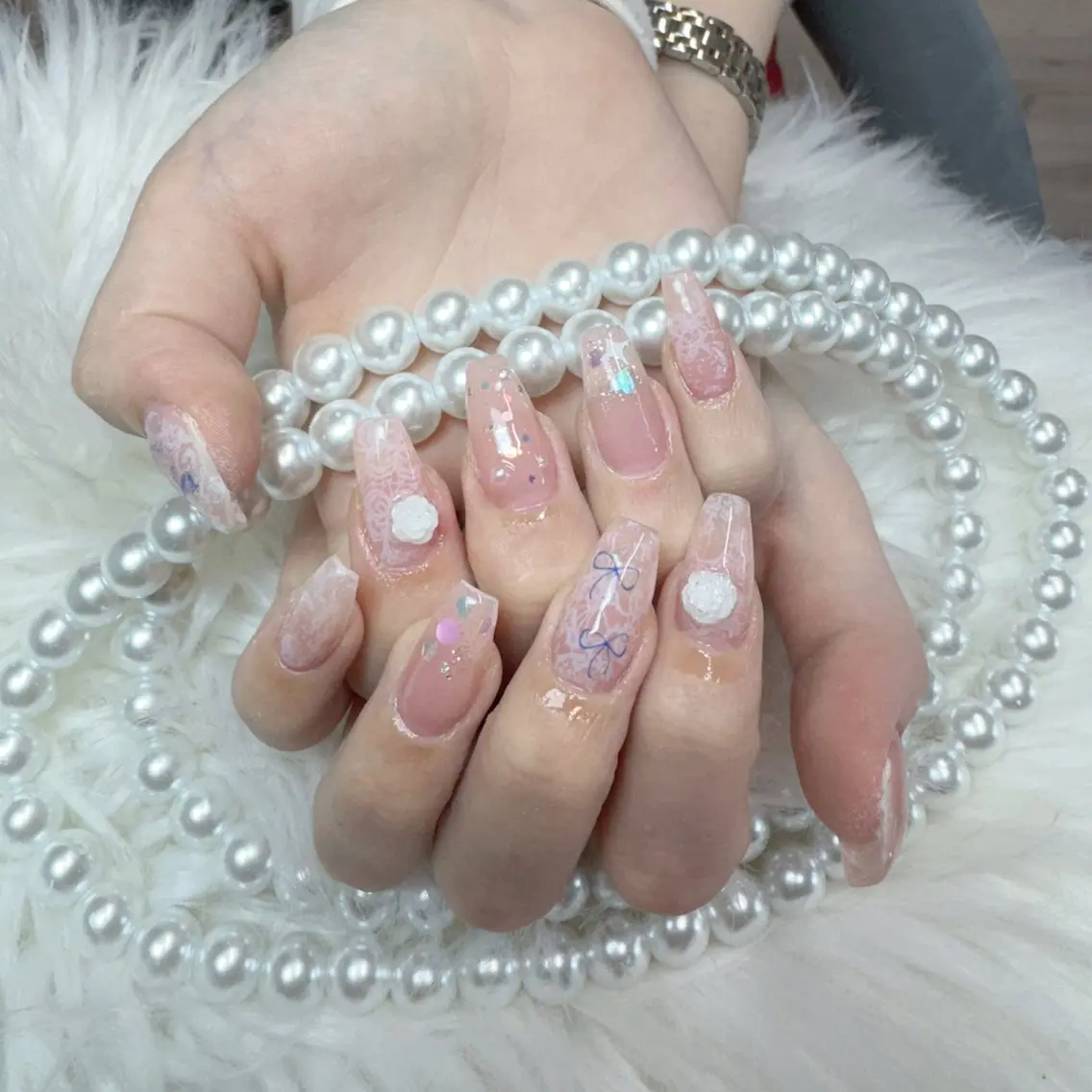 ネイル ハンドネイル 🎀nana🫧 ワンホンネイル🎀のネイルデザイン