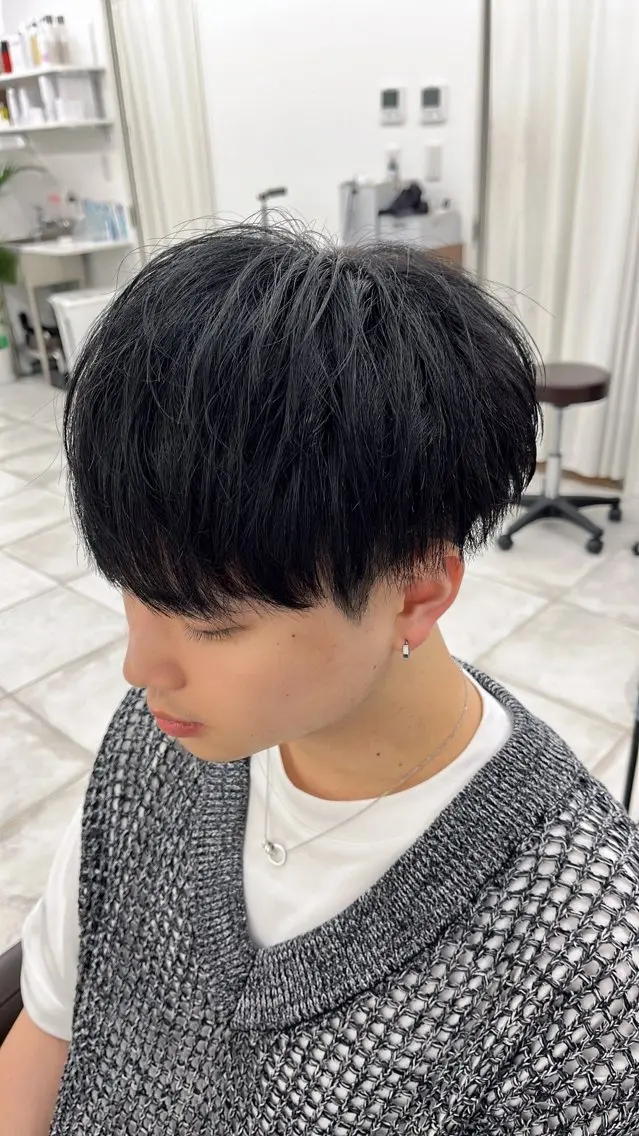 ショート カラー パーマ メンズ 🏆メンズヘア特化 🥇代表りんぺーのヘアスタイル