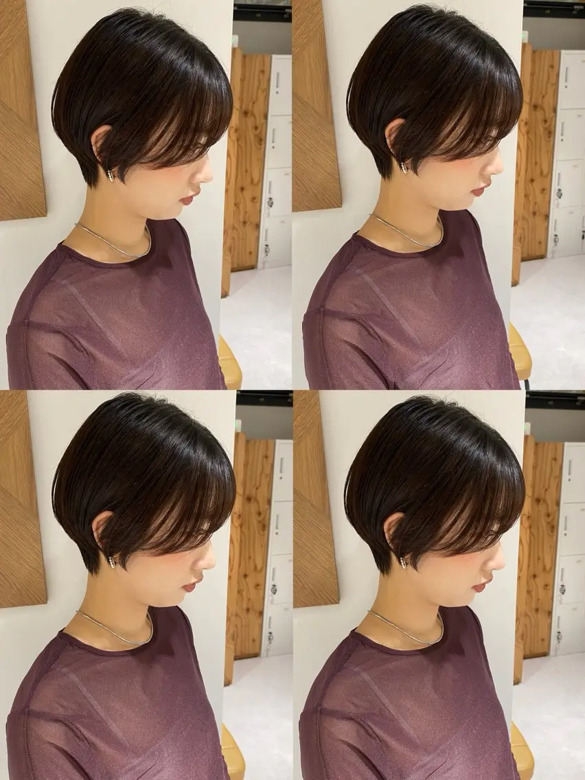 ショート パーマ ショートヘア 小顔カット 縮毛矯正 カット 縮毛矯正 fier_umeda 梨花 rifaのヘアスタイル