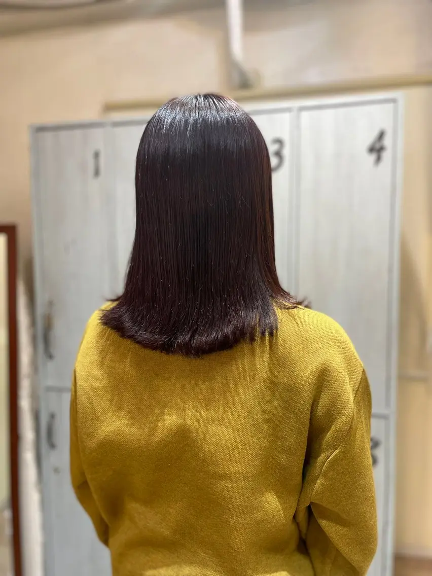 セミロング ヘアカラー トリートメント 茅野 あゆ美のヘアスタイル