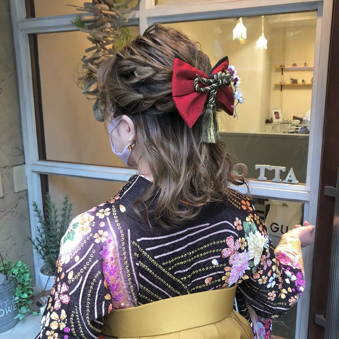 ヘアアレンジ ハーフアップ 卒業式のヘアスタイル ヘアセット ニイムラ ミキのヘアスタイル