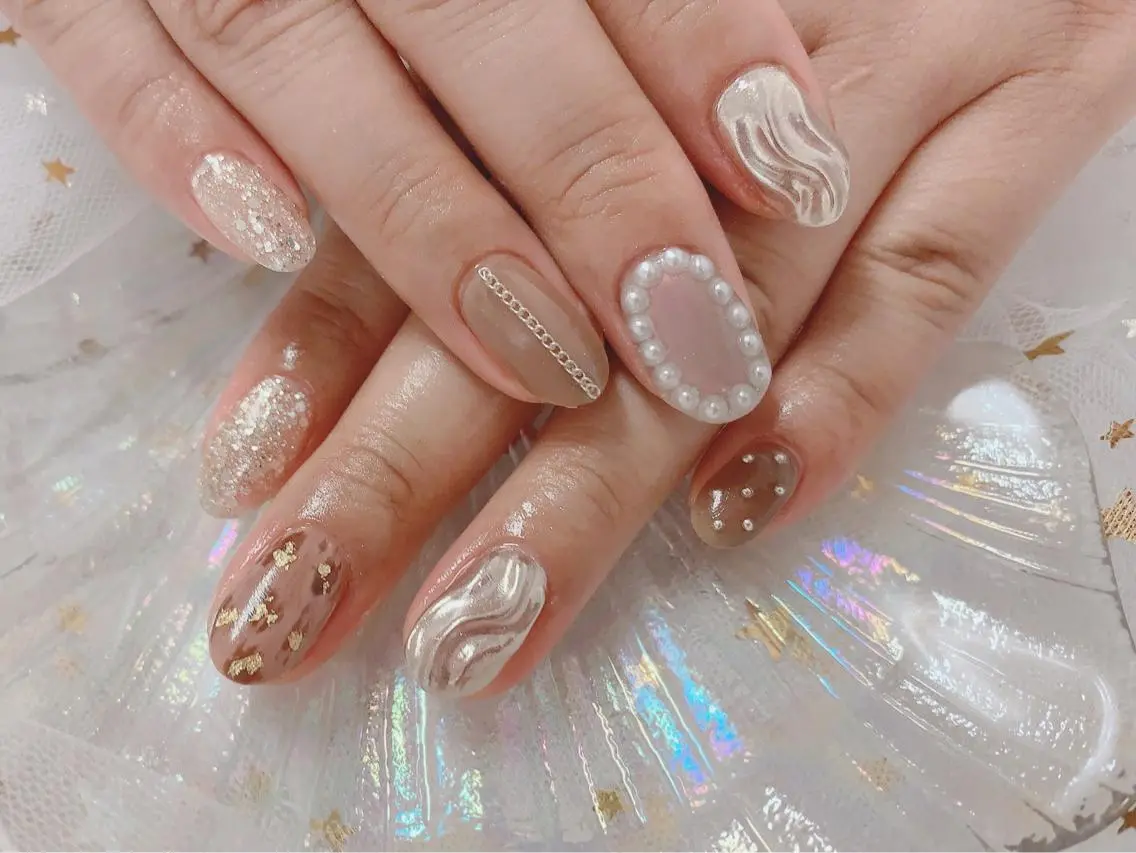 ネイル MiKi Nai池袋 長さだし得意のネイルデザイン