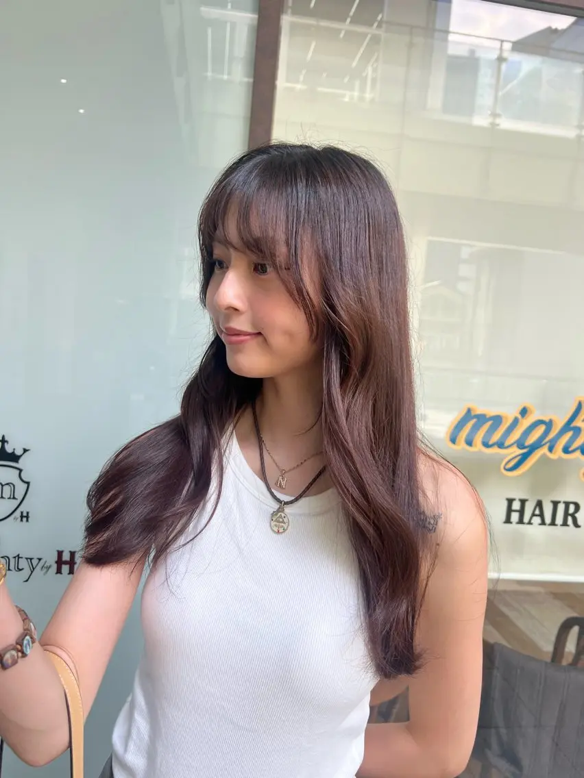 ロング 田中 蘭菜のヘアスタイル