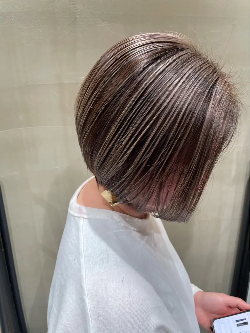 🌹1番人気🌹【デザインカラー】カット＋潤い艶カラー＋ハイライト＋ベースTrの写真
