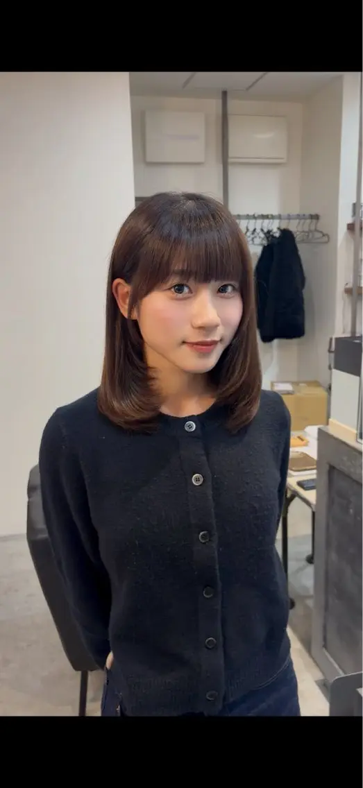ミディアム 顔周りカット レイヤーカット カット 顔周りカット 🎀サヤカ🎀のヘアスタイル
