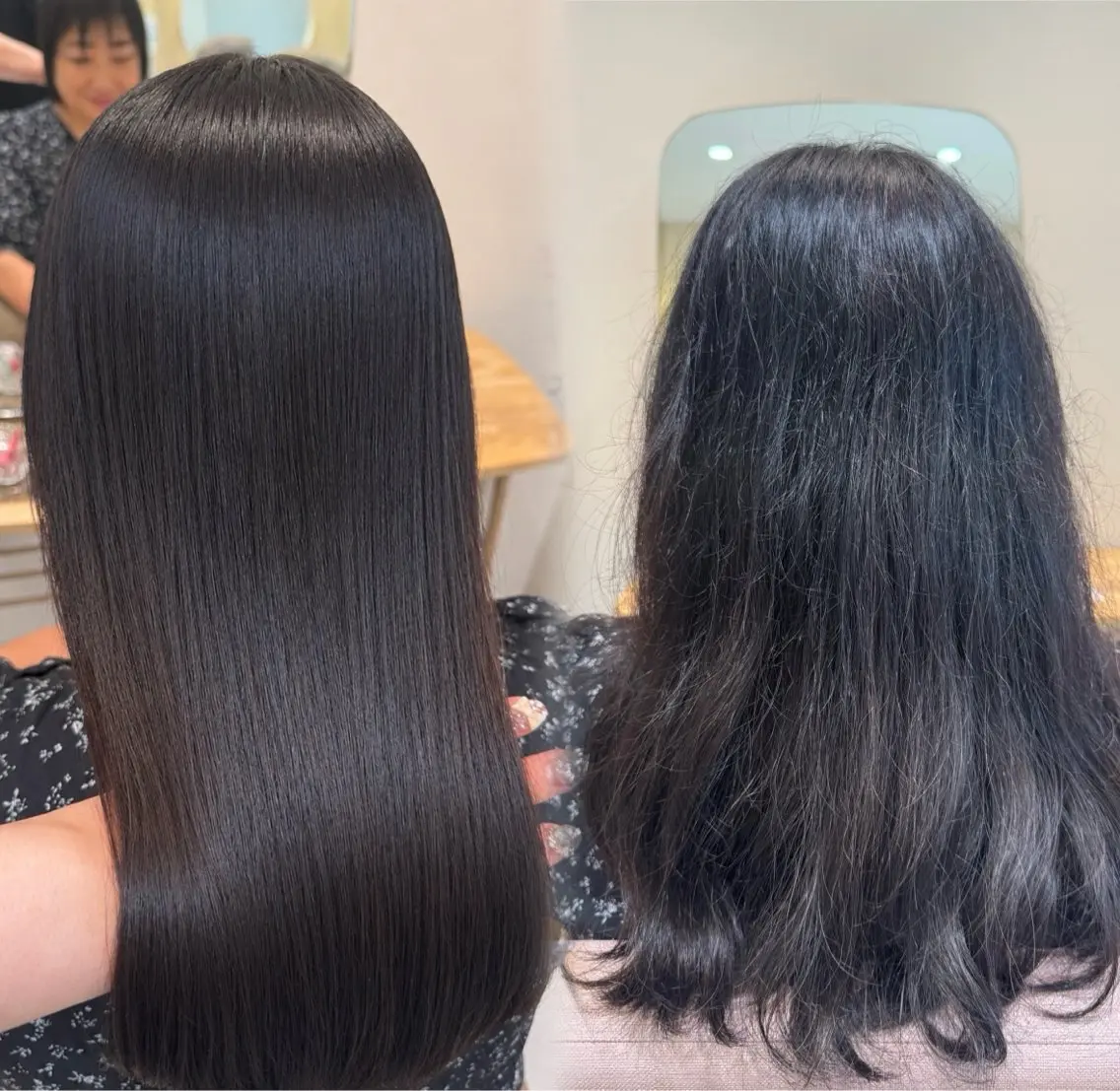 セミロング 縮毛矯正 カット 縮毛矯正 トリートメント 𝘀𝗮𝗲 ⑅*/ 艶髪/ショートボブのヘアスタイル