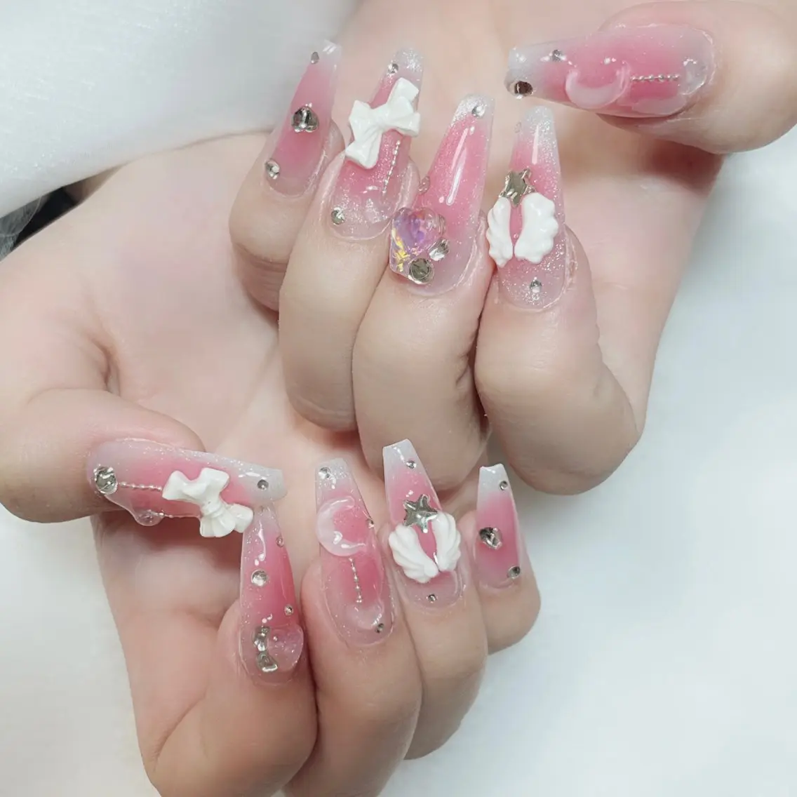 ネイル 長さ出し 持ち込み ネイルチップ Amina nail salonのネイルデザイン