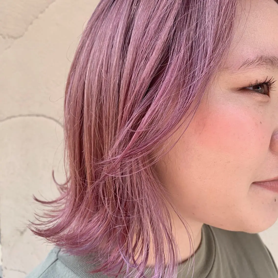 ショート カラー ピンクカラー 韓国風ヘア オルチャンヘア カット ヘアカラー トリートメント 韓国×髪質改善特化 💍maki💍のヘアスタイル
