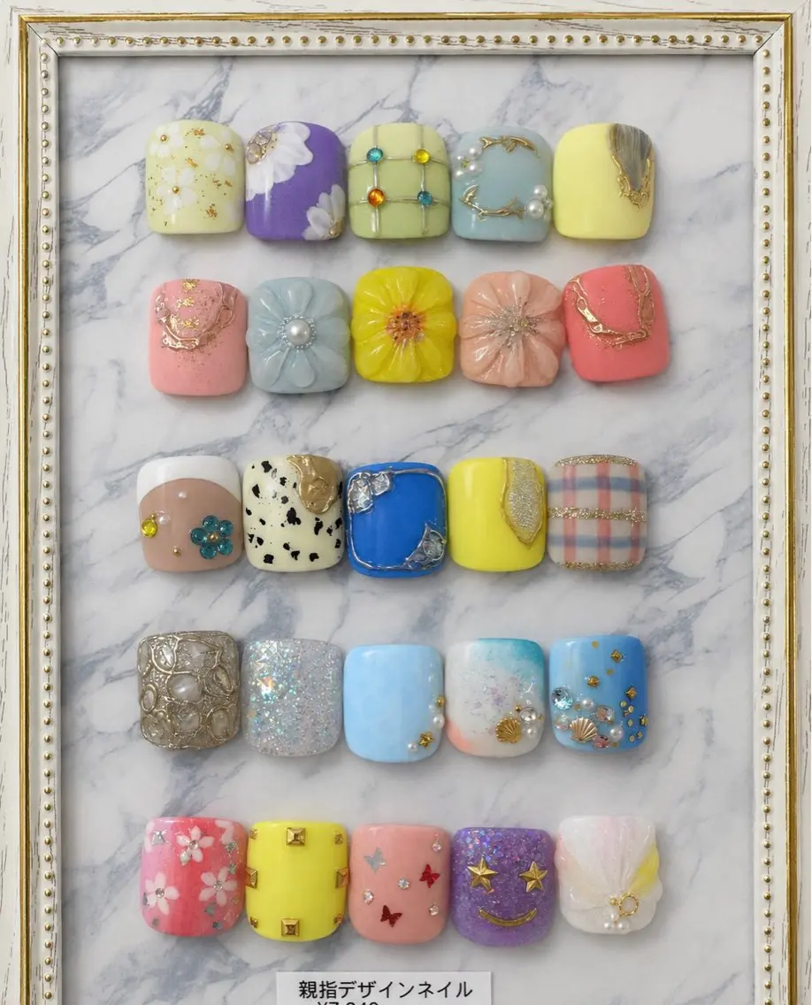 ネイル アートネイル フットネイル フットネイル 🌿Nnail🌿 プライベートサロンのネイルデザイン