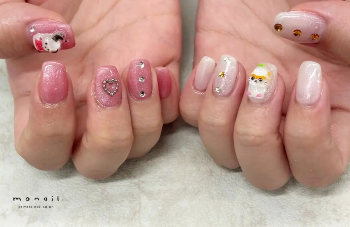 ネイル 持ち込み ハンドネイル nail salon monailのネイルデザイン