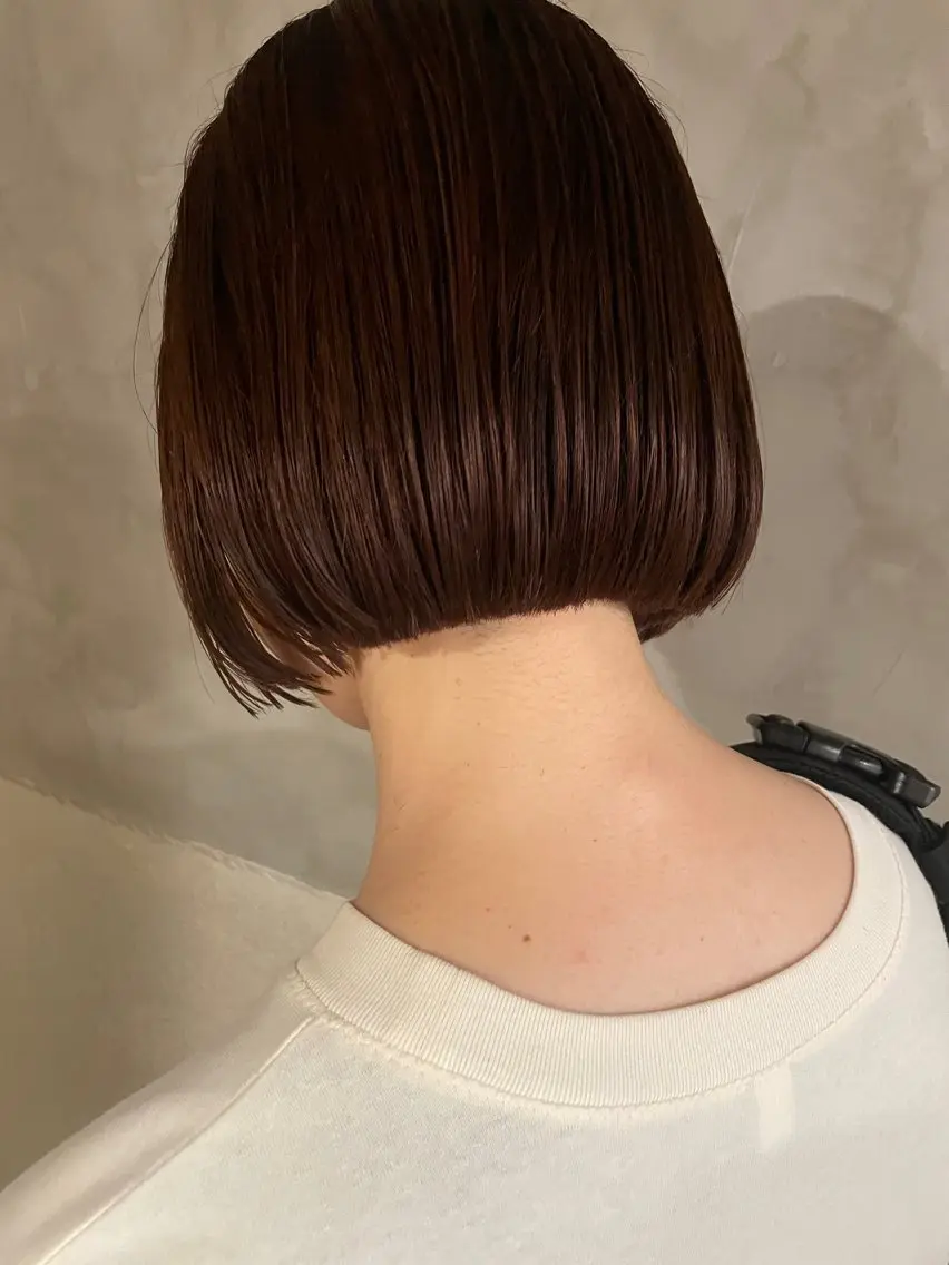 ショート カラー ボブ カット ヘアカラー トリートメント さの あやねのヘアスタイル