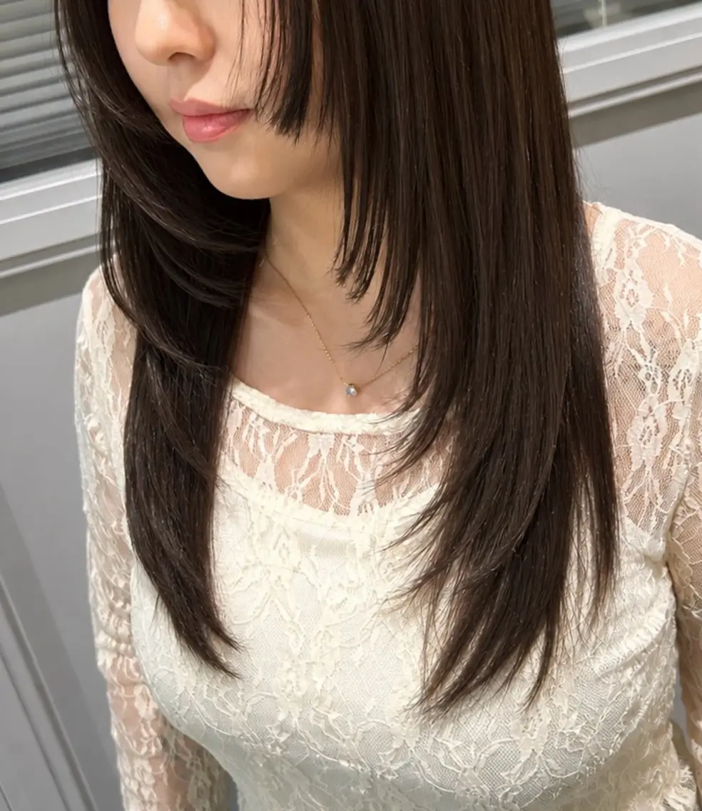 セミロング カット トリートメント ヘッドスパ Helena_みこと 透明感カラー/まつパのヘアスタイル