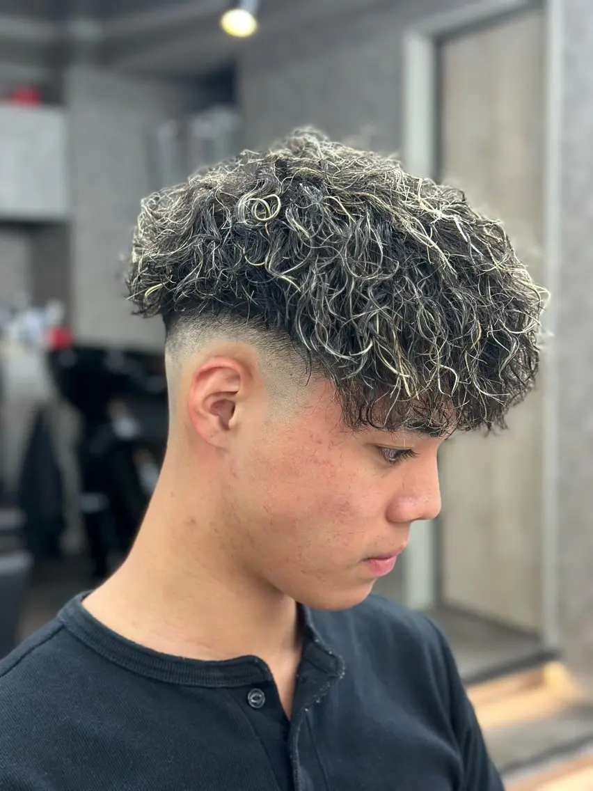 カラー パーマ メンズ メッシュパーマ支持率 ◎大宮/隼也のヘアスタイル