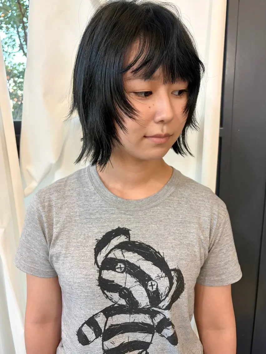 ミディアム RINKA 岡崎美容室のヘアスタイル