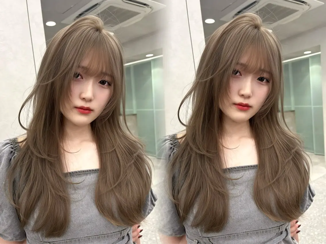 ミディアム カット ヘアカラー トリートメント 谷川が作る熊本1🥇 レイヤーカットのヘアスタイル