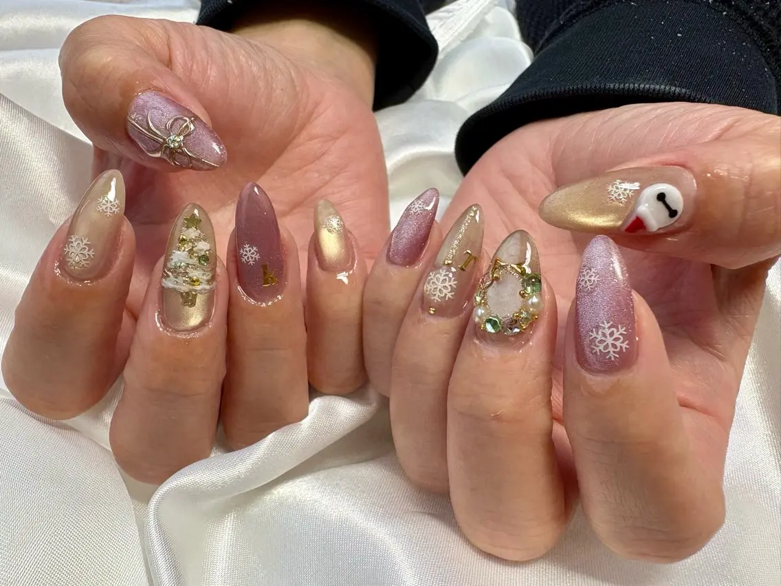 ネイル マグネットネイル ストーンネイル ハンドネイル nail ayacaのネイルデザイン