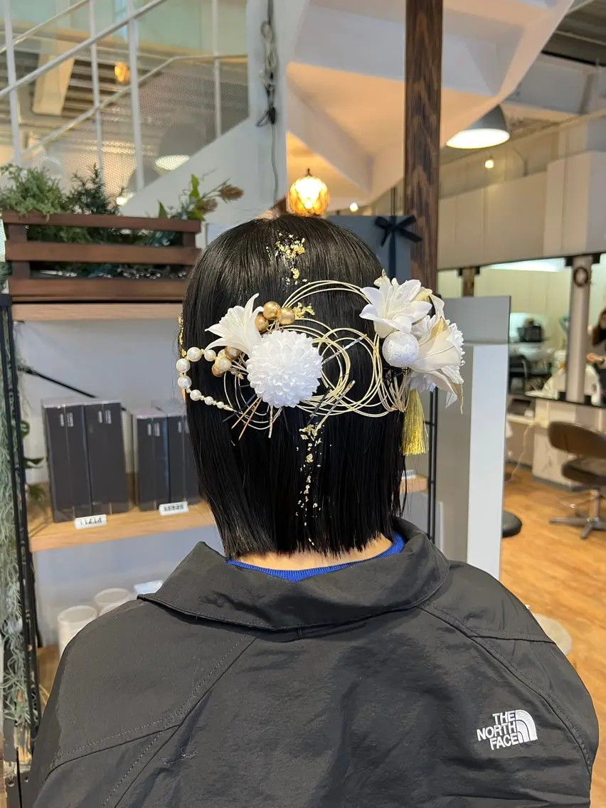 ヘアアレンジ ボブ ヘアセット インナーカラー♡ Nanakoのヘアスタイル