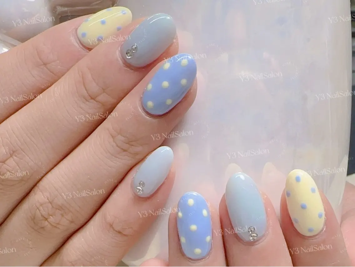 ネイル ドット パステルネイル ハンドネイル Y3 NailSalonのネイルデザイン