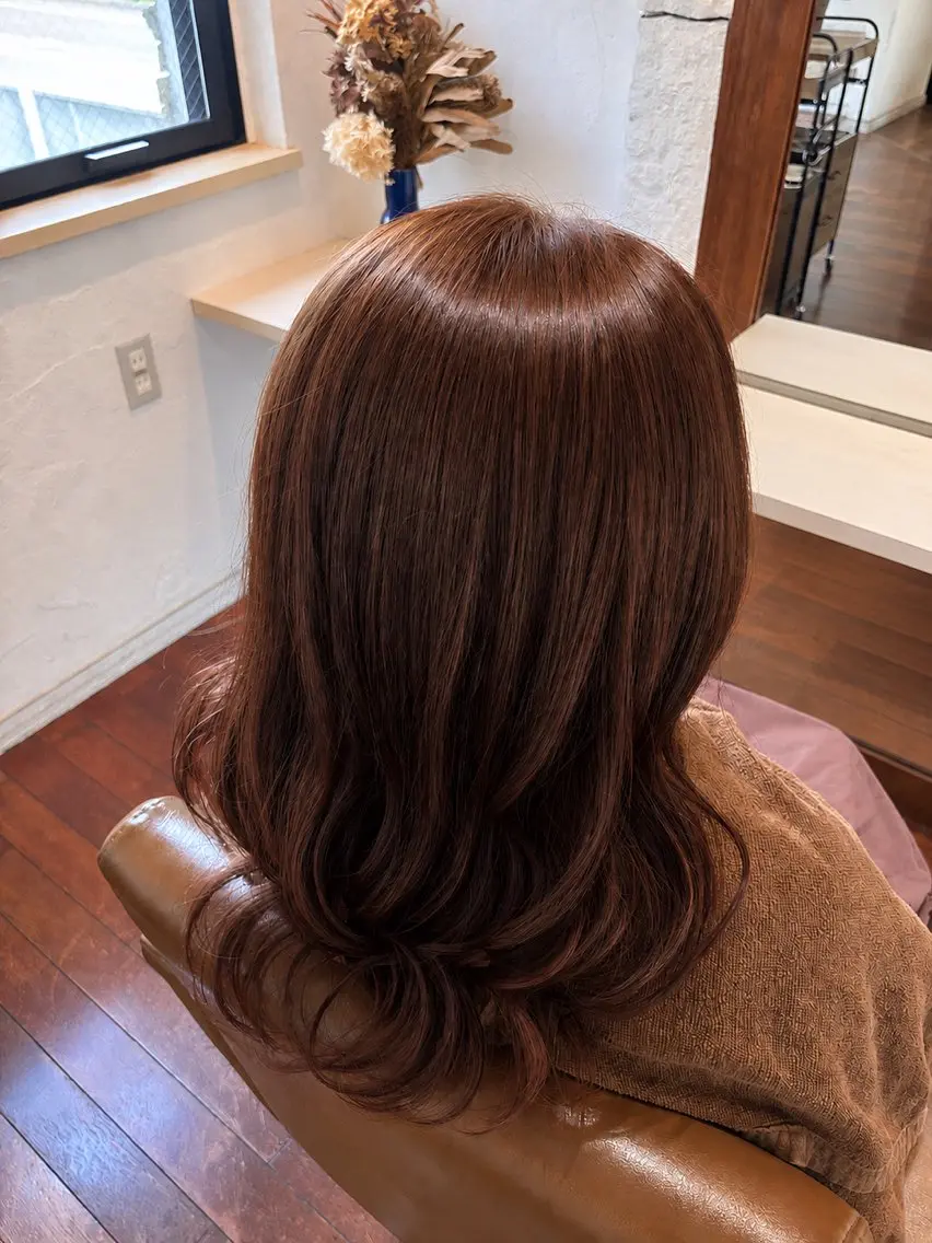 セミロング ヘアカラー トリートメント ヘッドスパ 宮澤 くるねのヘアスタイル